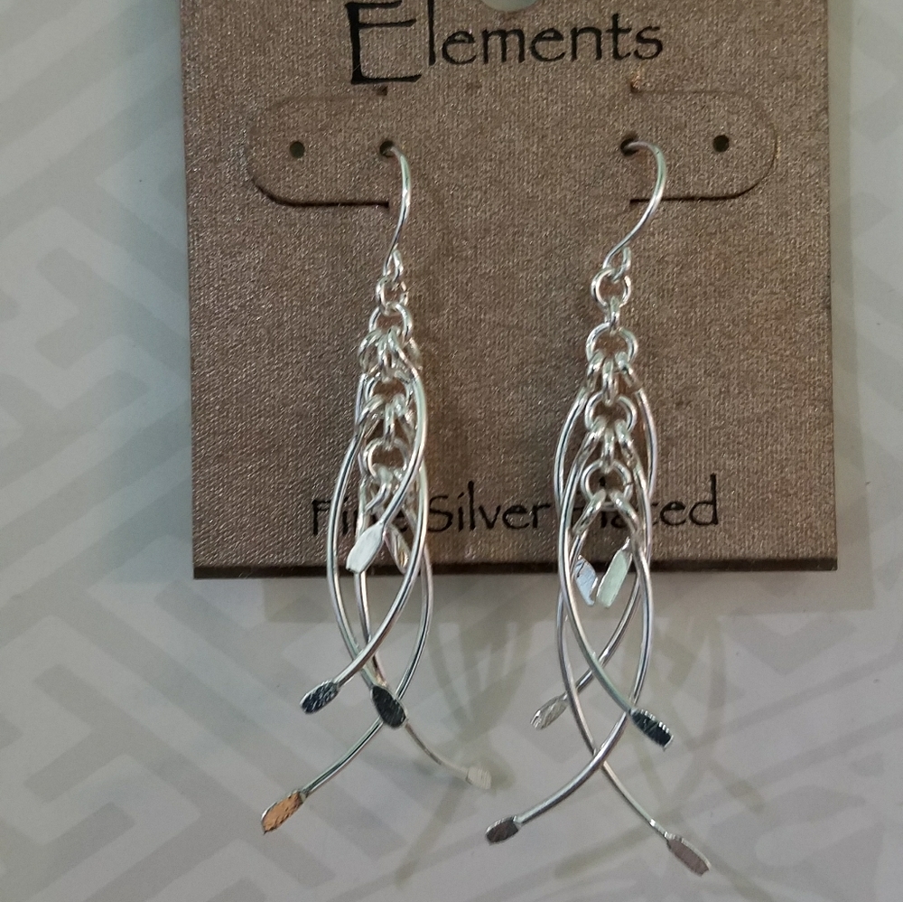 Silver Earrings Dangly Lightweight NEW